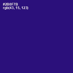 #2B0F7B - Deep Blue Color Image