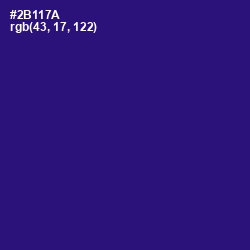 #2B117A - Persian Indigo Color Image