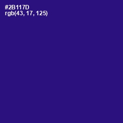 #2B117D - Persian Indigo Color Image