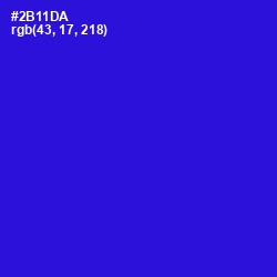 #2B11DA - Dark Blue Color Image