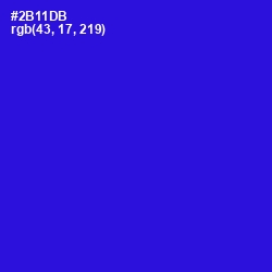 #2B11DB - Dark Blue Color Image