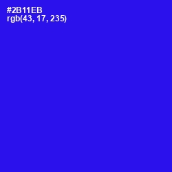 #2B11EB - Blue Color Image