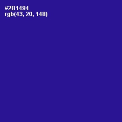 #2B1494 - Blue Gem Color Image