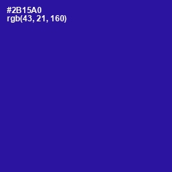 #2B15A0 - Blue Gem Color Image