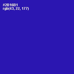 #2B16B1 - Blue Gem Color Image