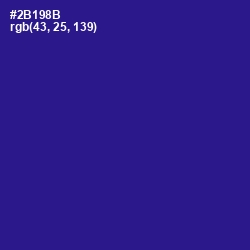 #2B198B - Blue Gem Color Image