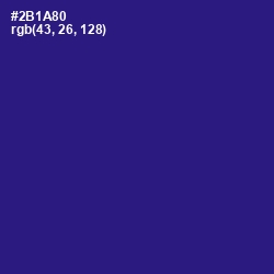 #2B1A80 - Blue Gem Color Image
