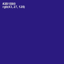 #2B1B80 - Blue Gem Color Image