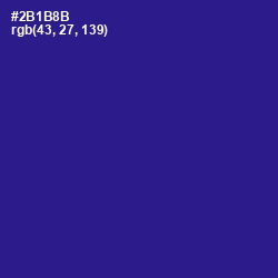 #2B1B8B - Blue Gem Color Image