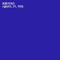 #2B1FA5 - Jacksons Purple Color Image