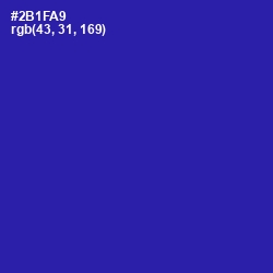 #2B1FA9 - Jacksons Purple Color Image