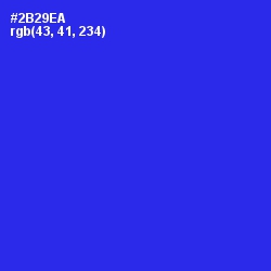#2B29EA - Blue Color Image