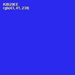 #2B29EE - Blue Color Image