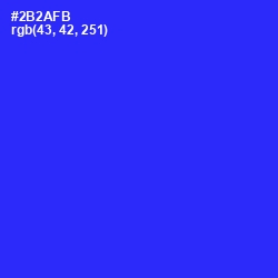 #2B2AFB - Blue Color Image