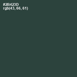 #2B423D - Lunar Green Color Image
