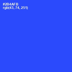 #2B4AFB - Blue Ribbon Color Image