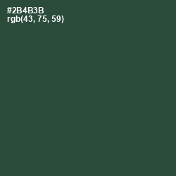 #2B4B3B - Lunar Green Color Image