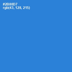 #2B80D7 - Curious Blue Color Image