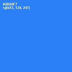 #2B80F7 - Dodger Blue Color Image