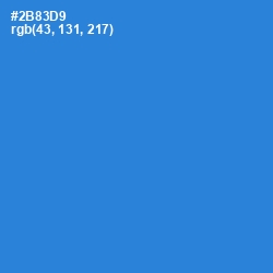 #2B83D9 - Curious Blue Color Image