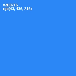 #2B87F6 - Dodger Blue Color Image