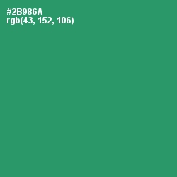 #2B986A - Eucalyptus Color Image