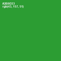 #2B9D33 - Forest Green Color Image