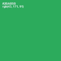 #2BAB5B - Sea Green Color Image