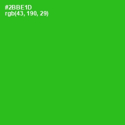 #2BBE1D - Forest Green Color Image