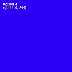 #2C00F4 - Blue Color Image