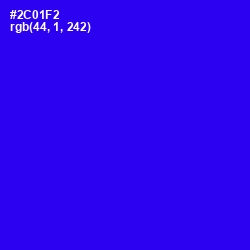 #2C01F2 - Blue Color Image