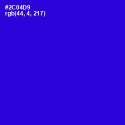 #2C04D9 - Dark Blue Color Image