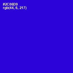 #2C06D9 - Dark Blue Color Image