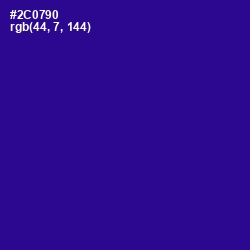 #2C0790 - Blue Gem Color Image