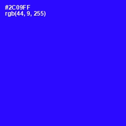 #2C09FF - Blue Color Image