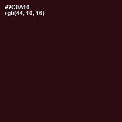 #2C0A10 - Coffee Bean Color Image