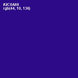 #2C0A88 - Blue Gem Color Image