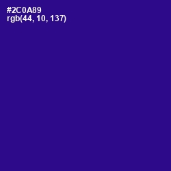 #2C0A89 - Blue Gem Color Image