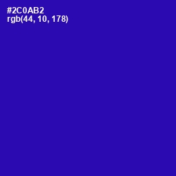 #2C0AB2 - Blue Gem Color Image