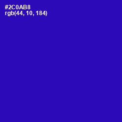 #2C0AB8 - Blue Gem Color Image