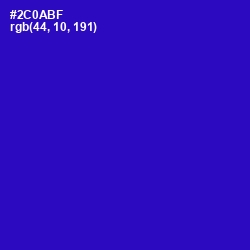 #2C0ABF - Persian Blue Color Image