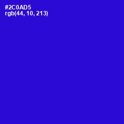 #2C0AD5 - Dark Blue Color Image