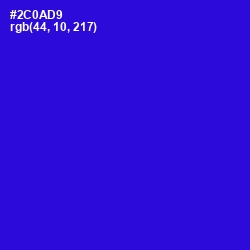 #2C0AD9 - Dark Blue Color Image