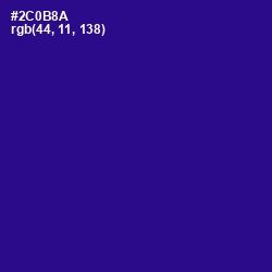 #2C0B8A - Blue Gem Color Image