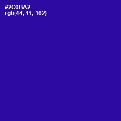 #2C0BA2 - Blue Gem Color Image