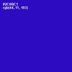 #2C0BC1 - Dark Blue Color Image