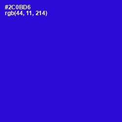 #2C0BD6 - Dark Blue Color Image