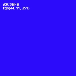 #2C0BFB - Blue Color Image