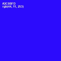 #2C0BFD - Blue Color Image