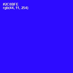 #2C0BFE - Blue Color Image